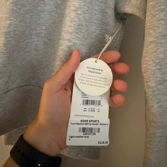 NWT Vuori Restore Half Zip Hoodie Sz S - Picture 5 of 5